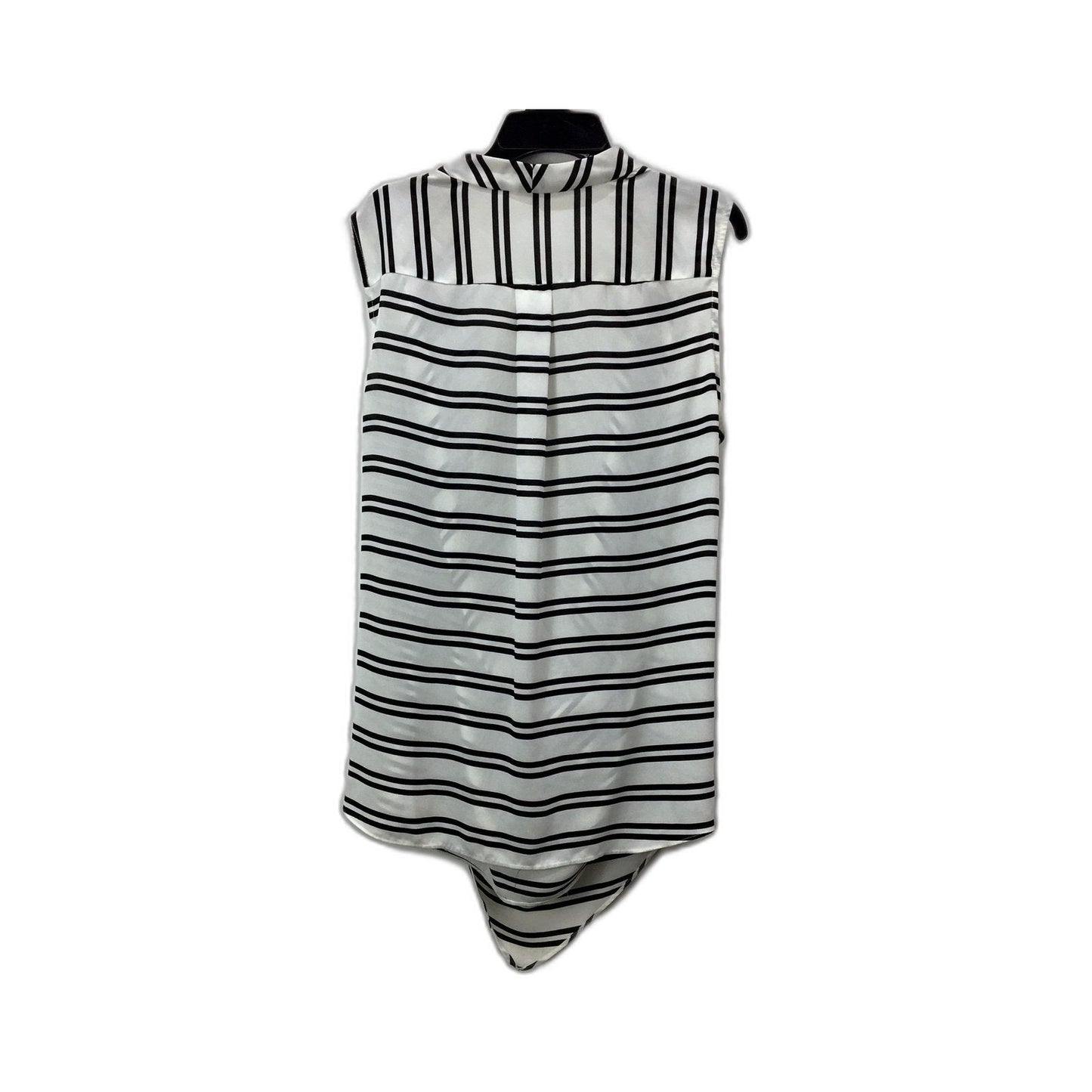 KHOKO Womens Striped Pullover Wrap Tank Top Casual Black and White NEW