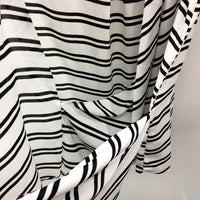KHOKO Womens Striped Pullover Wrap Tank Top Casual Black and White NEW