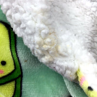 Unisex Oodie Pullover Hooded Sweatshirt Green with Avocado Print One Size
