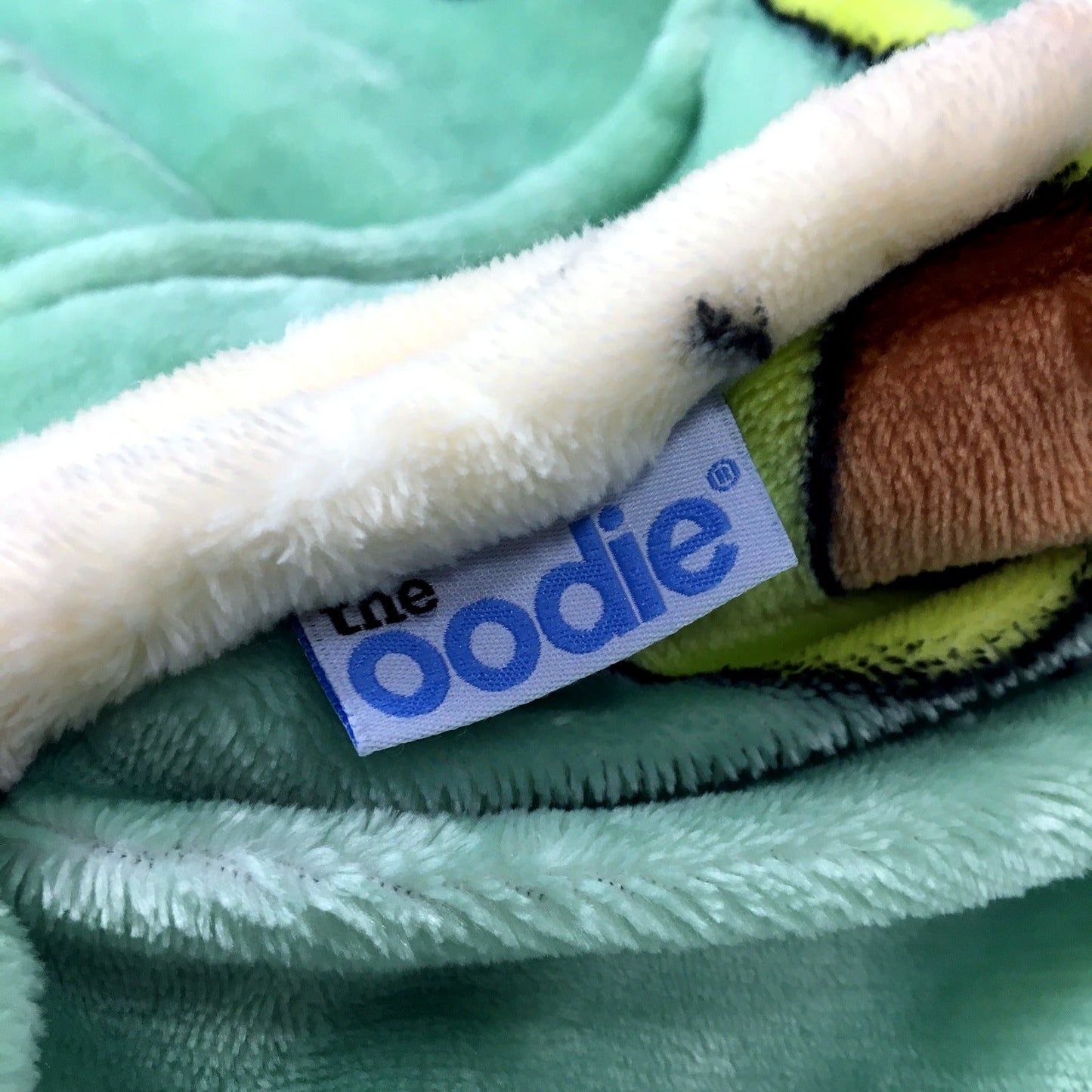 Unisex Oodie Pullover Hooded Sweatshirt Green with Avocado Print One Size