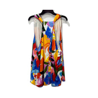 Womens Jeanswest Floral Print Sleeveless Dress Shirt in Multicolor Size 16 NEW