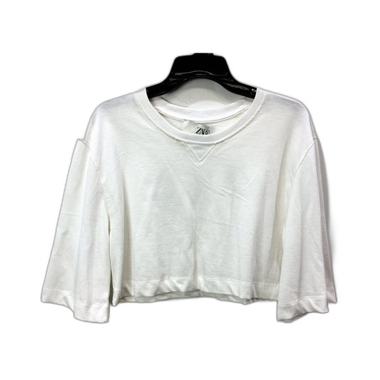 Womens Zara Cropped Sweatshirt - Soft, Comfortable, White, Small