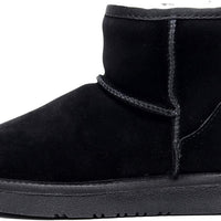 UGG Mini Classic Ankle Boots, Water Resistant Sheepskin Black Unisex L10 M8 NEW