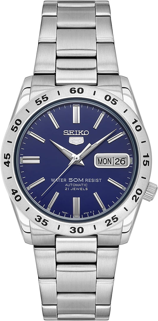SEIKO Automatic Analogue Business Wrist Watch for Men & Women, Stylish Blue DEMO