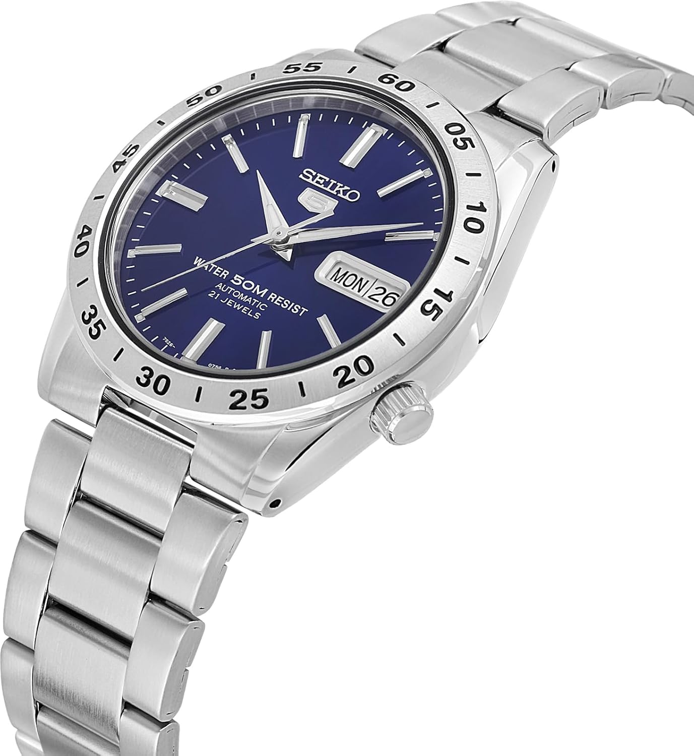 SEIKO Automatic Analogue Business Wrist Watch for Men & Women, Stylish Blue DEMO