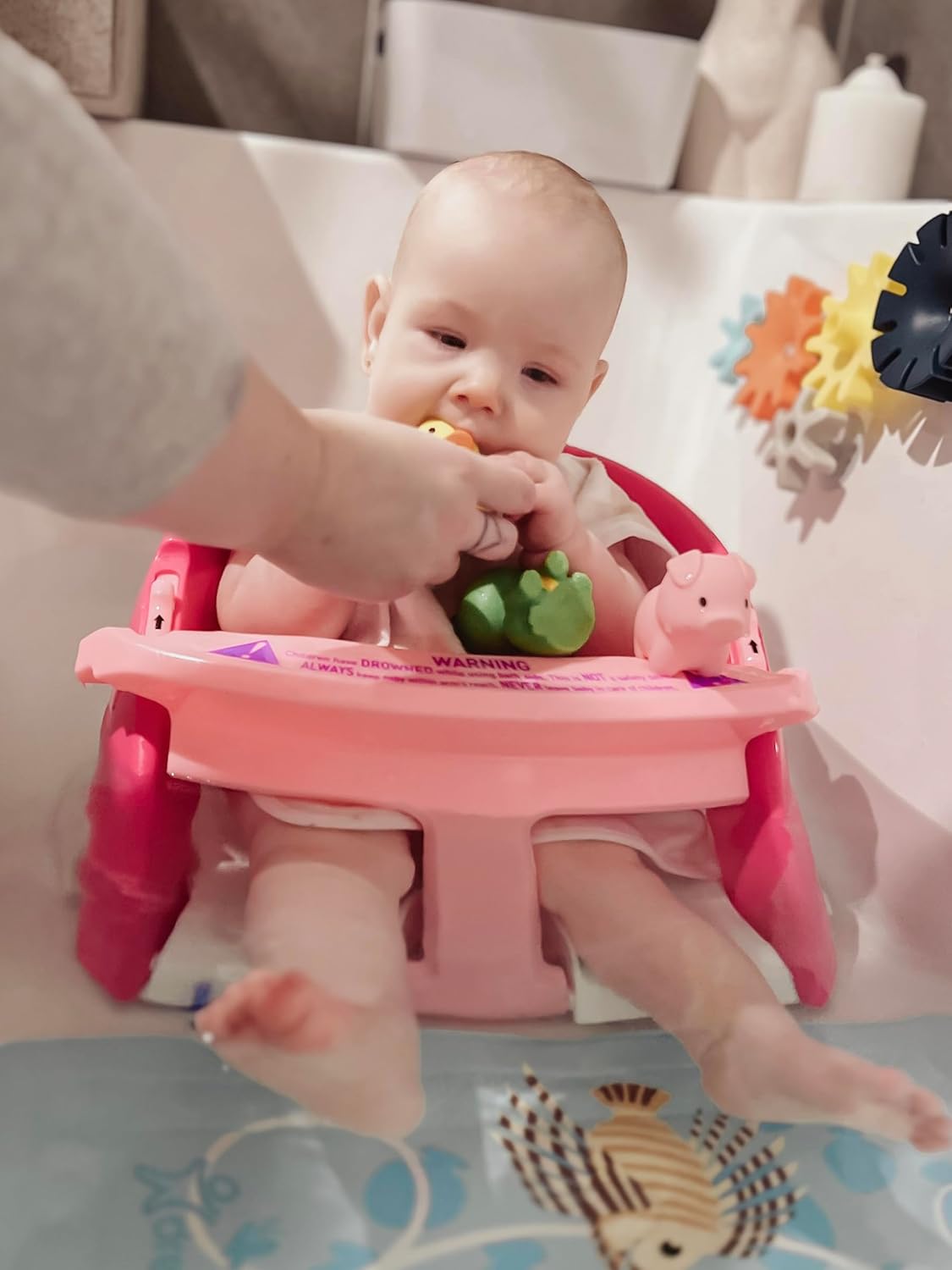 Dreambaby Premium Baby Bath Seat with Comfortable Toddler Support in Pink NEW