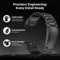 YINIXIN Titanium Smartwatch Replacement Band Quick Release Metal Strap NEW