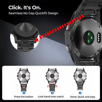 YINIXIN Titanium Smartwatch Replacement Band Quick Release Metal Strap NEW