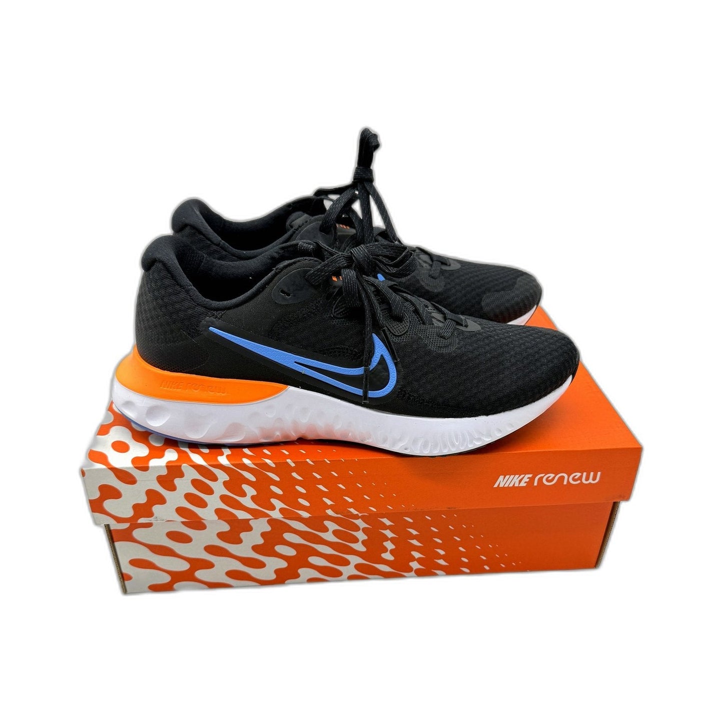Nike Mens Renew Run 2 Lightweight Athletic Running Shoes Black US 7.5 NEW
