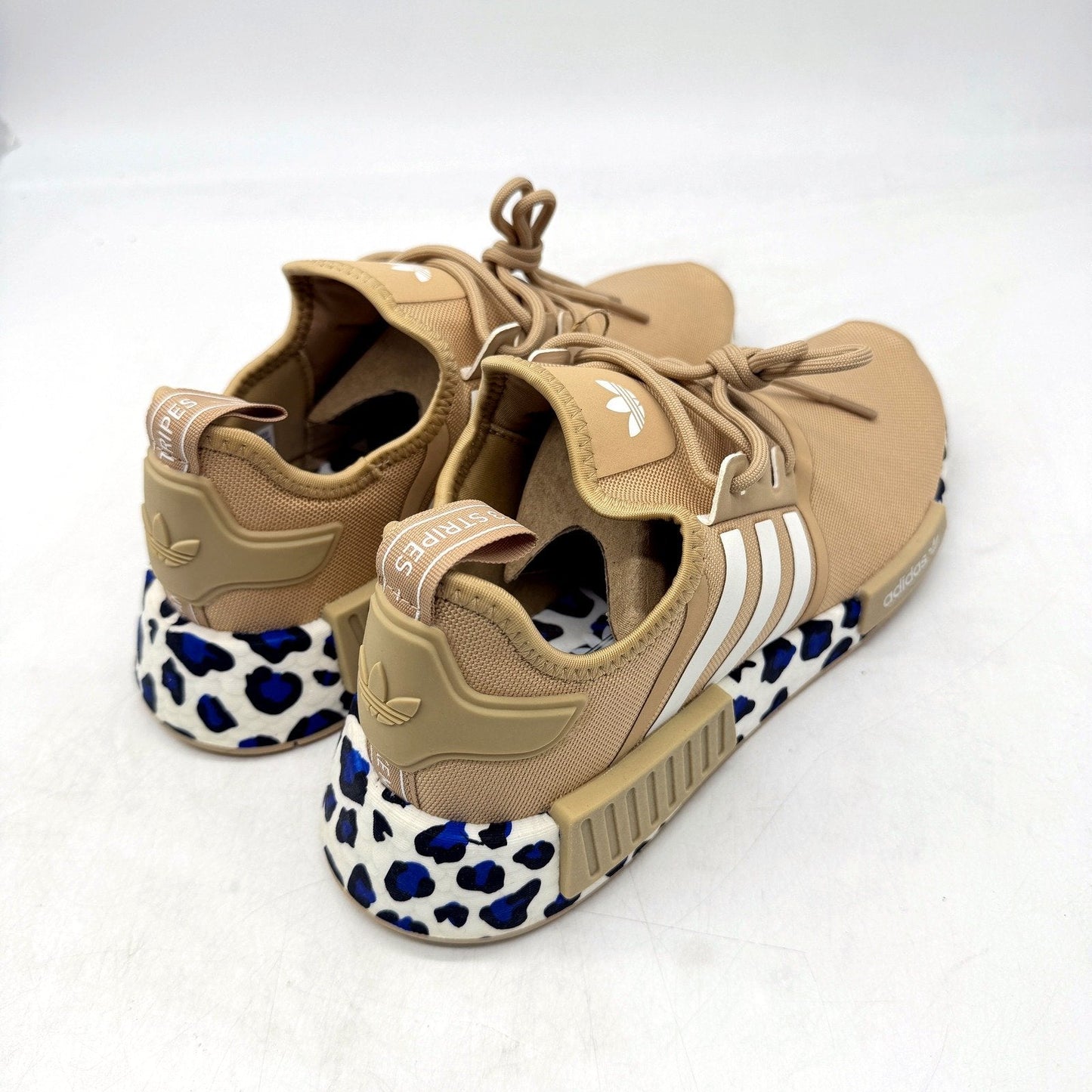 adidas Womens NMD_R1 W Tan & Leopard Print Sole Sneakers Size US 9 NEW
