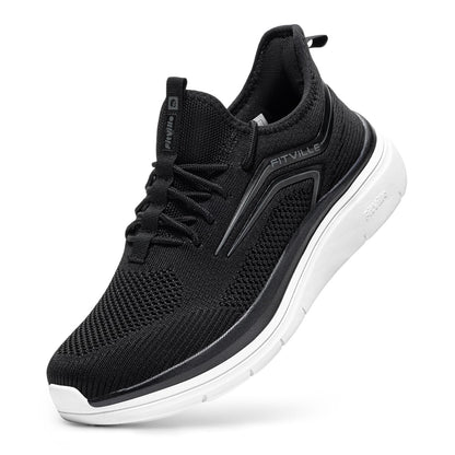 FitVille Extra Wide Fit Slip-On Road Running Shoes Arch Support WIDE US 8.5 NEW
