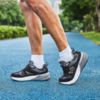FitVille Rebound V1 Comfortable Arch Support Black Sneakers EXTRA WIDE US 9 DEMO