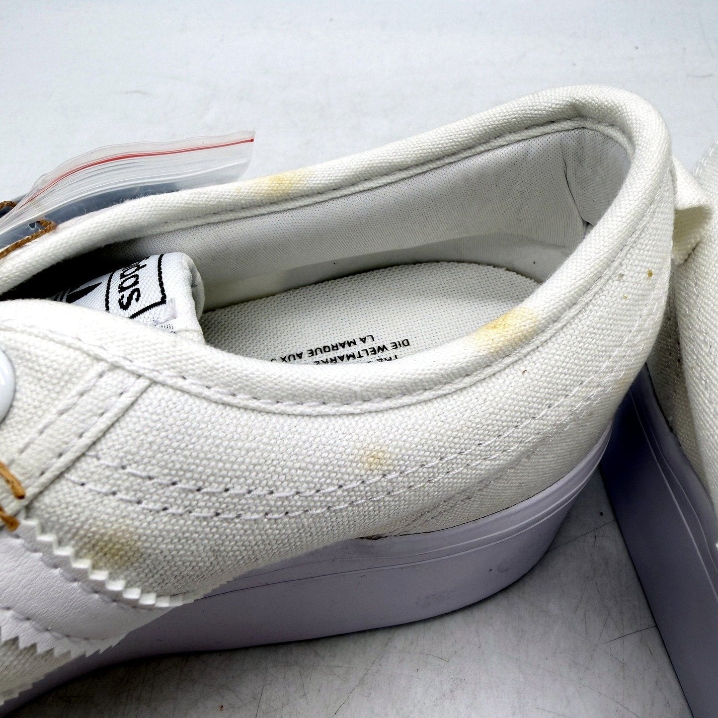 adidas Womens Nizza Platform Canvas White Sneakers - US Size 8.5 DEMO