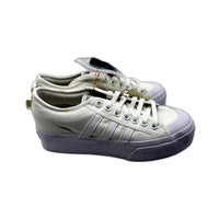 adidas Womens Nizza Platform Canvas White Sneakers - US Size 8.5 DEMO