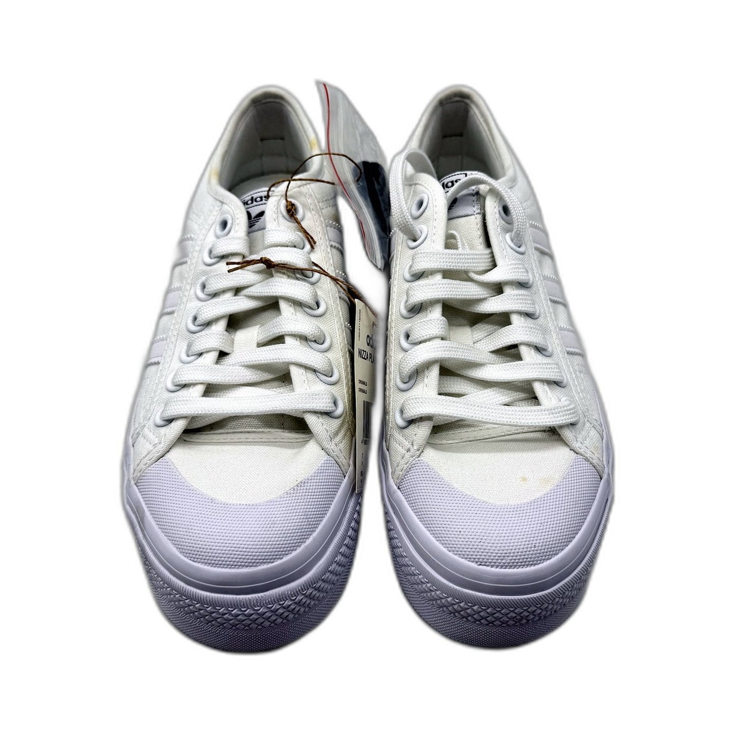 adidas Womens Nizza Platform Canvas White Sneakers - US Size 8.5 DEMO