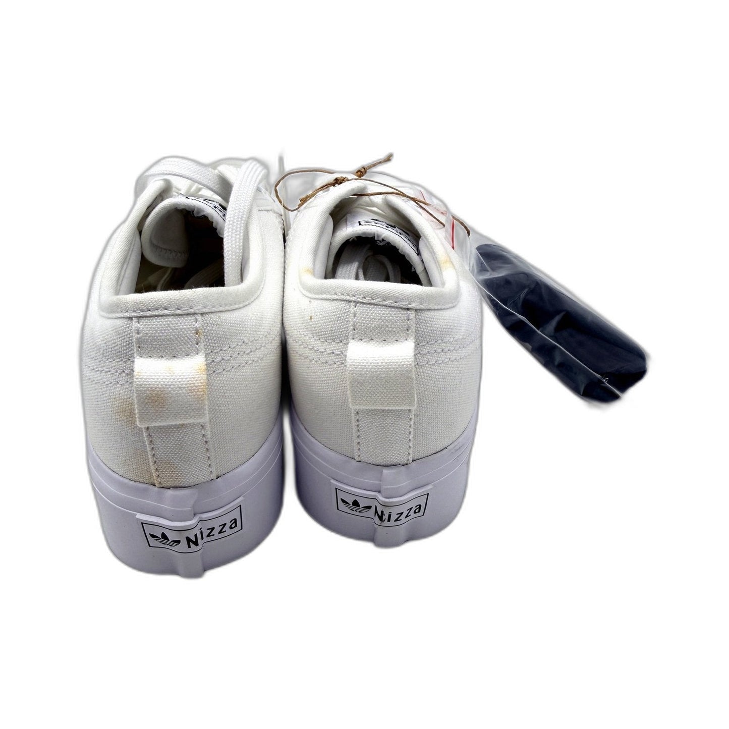 adidas Womens Nizza Platform Canvas White Sneakers - US Size 8.5 DEMO