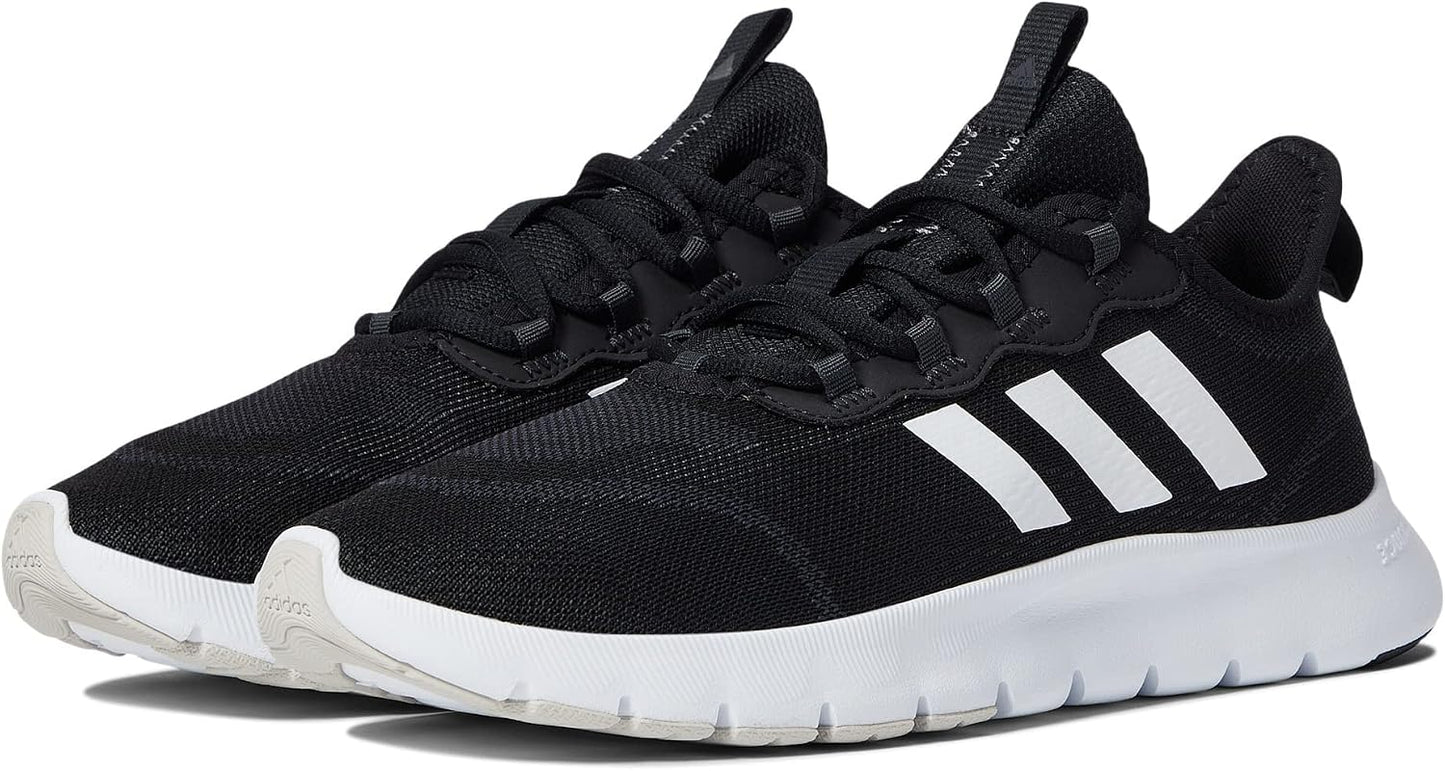 adidas Nario Move Sport Running Shoes in Black & White Stripe Womens US 9 NEW