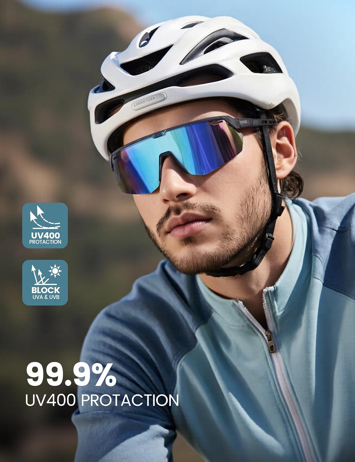 Lamicall Polarized Glasses Sports Sunglasses 99.9% UV400 Protection NEW