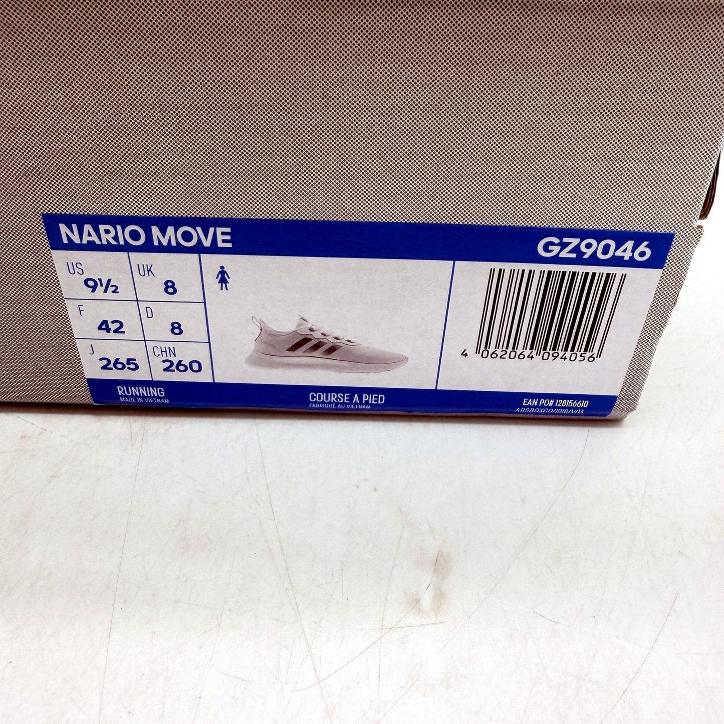 adidas Womens Nario Move Grey Cushioned Lightweight Running Shoes Size US9.5 NEW