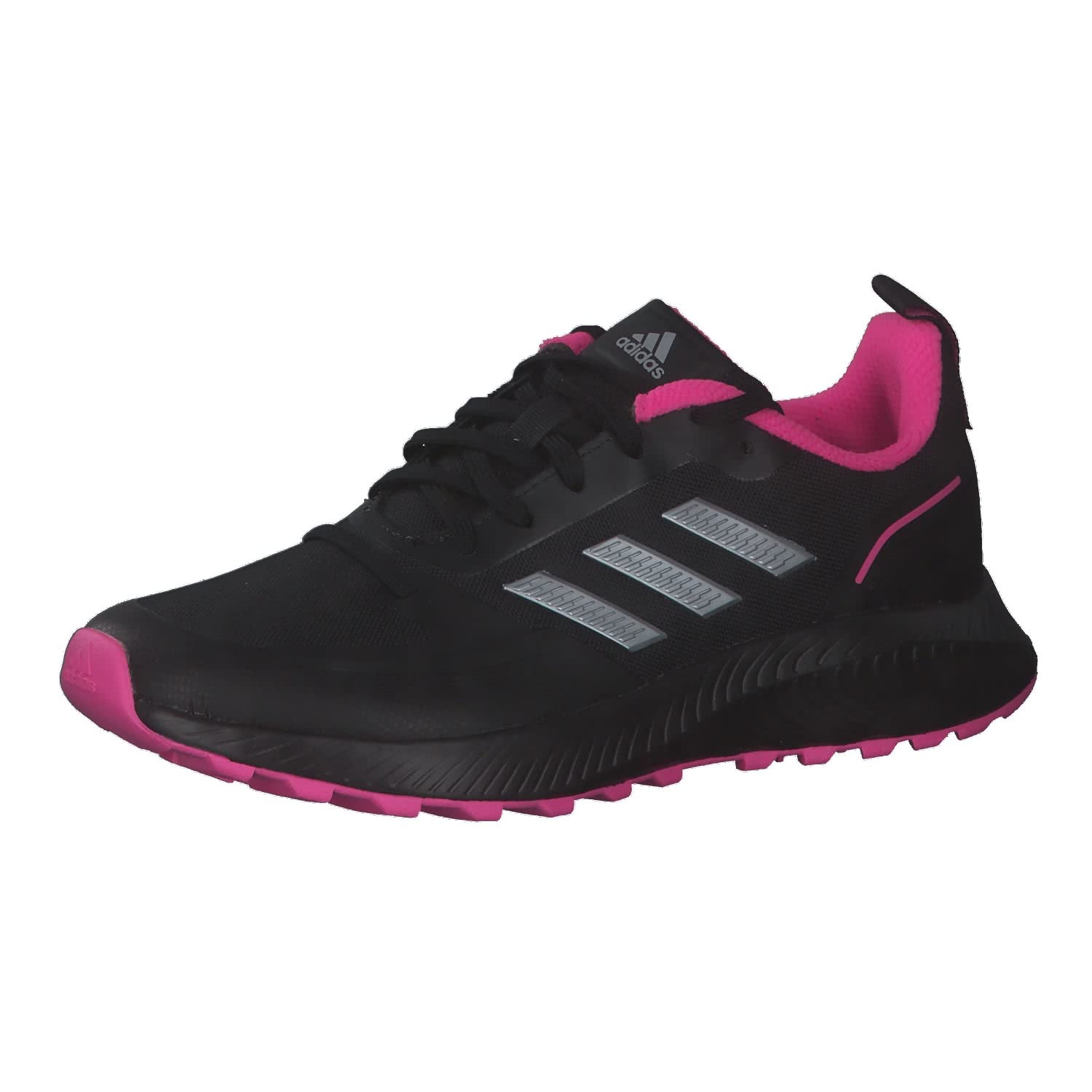 adidas Road Running Shoes Runfalcon 2.0 Tr Core Black Pink Womens US 6.5 NEW