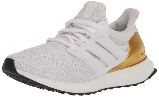 adidas Ultraboost 4.0 DNA Core White & Gold Road Running Shoes Womens US 9 NEW