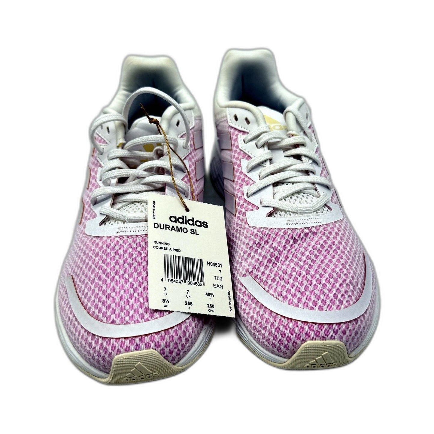 adidas Womens Duramo SL H04631 Running Shoes in Pink & White Size US 8.5 DEMO