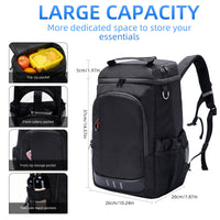 AUMTISC Lightweight Insulated Backpack Cooler Leak-Proof Food Carrier 26cm NEW