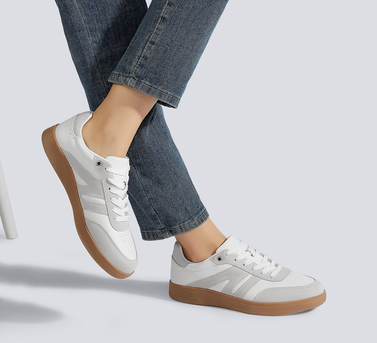 LUCKY STEP Casual Trainers Retro Gum Sole Sneakers Skate Shoes Womens US 11 NEW