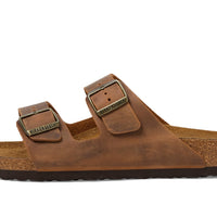 Birkenstock Arizona Cognac Mid Brown Leather Sandals Unisex M 7 L 8 EU 39 DEMO