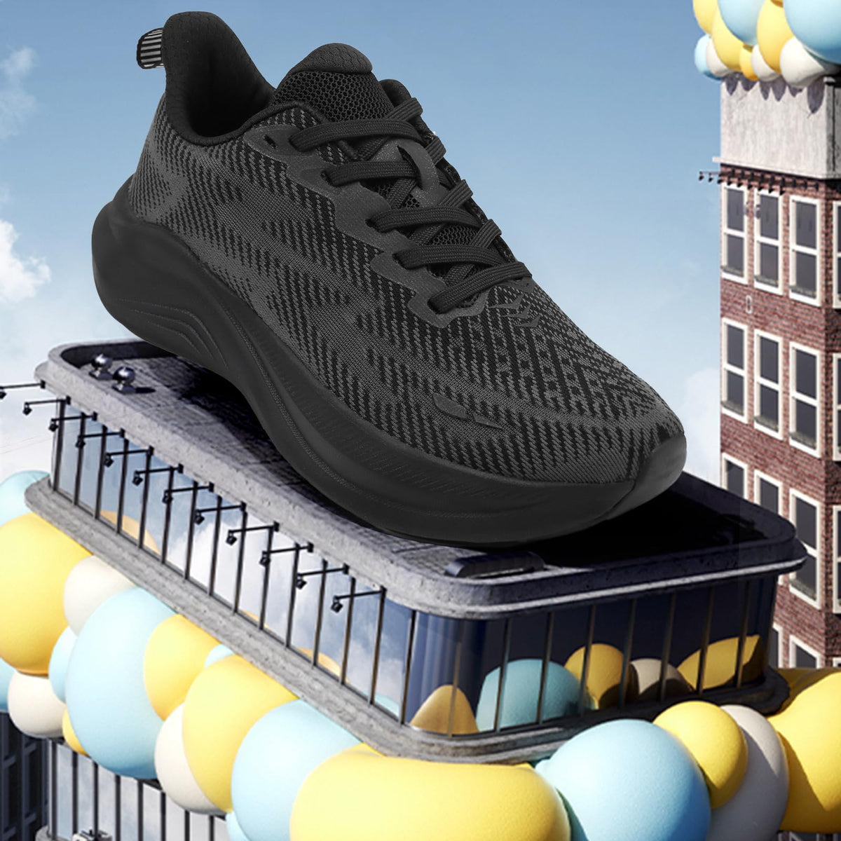 Hawkwell Cloud Zero Active Cushion Breathable Walking Shoes Black US6.5 EU38 NEW