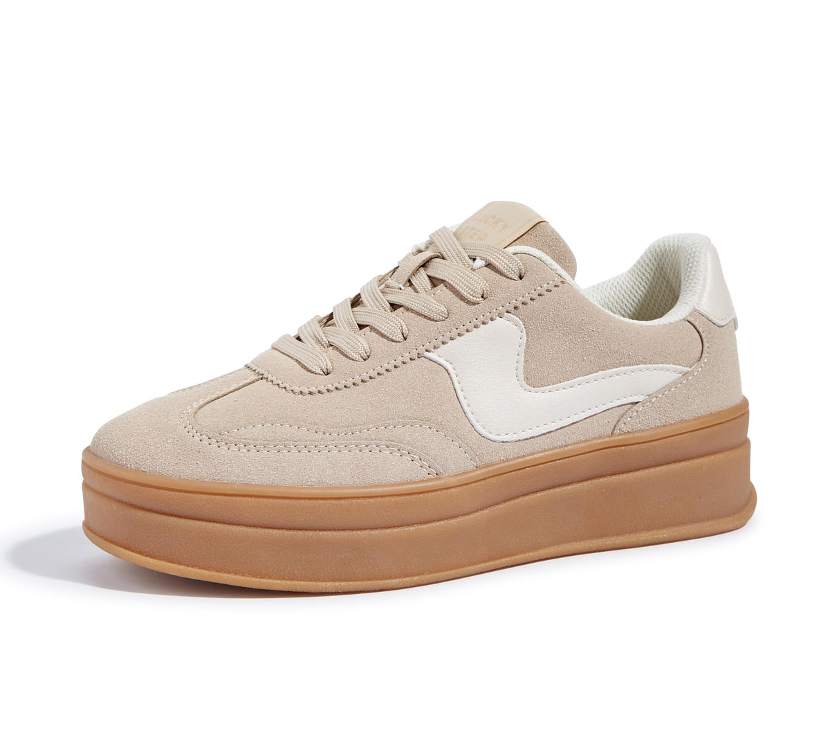 LUCKY STEP Faux Suede Trainers Comfortable Fashion Sneakers for Women US 10 NEW