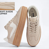 LUCKY STEP Faux Suede Trainers Comfortable Fashion Sneakers for Women US 10 NEW