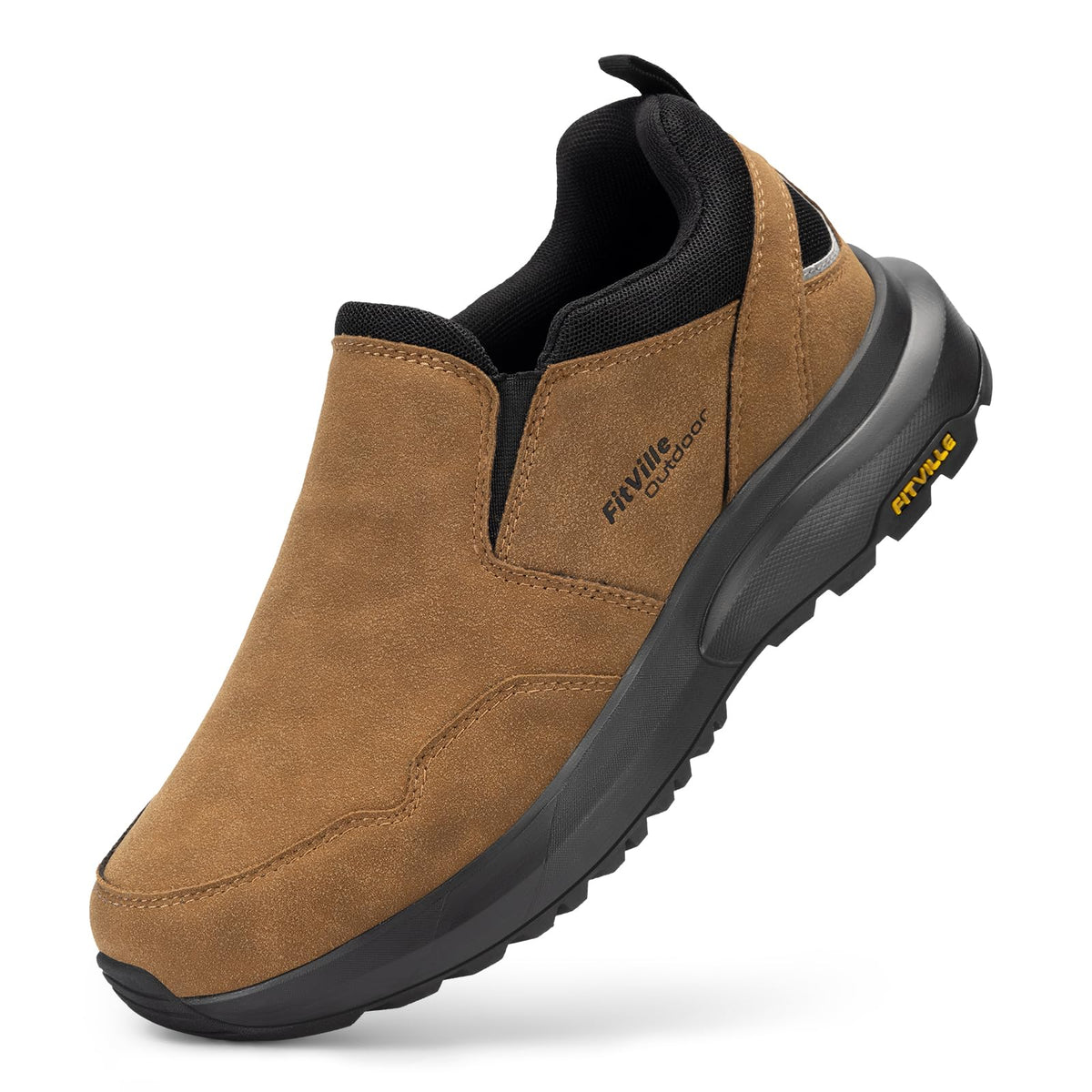 FitVille Dune Brown Outdoor Trekking & Hiking Shoes for Men WIDE FIT US 13 NEW