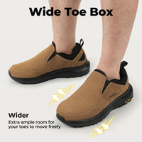 FitVille Dune Brown Outdoor Trekking & Hiking Shoes for Men WIDE FIT US 13 NEW