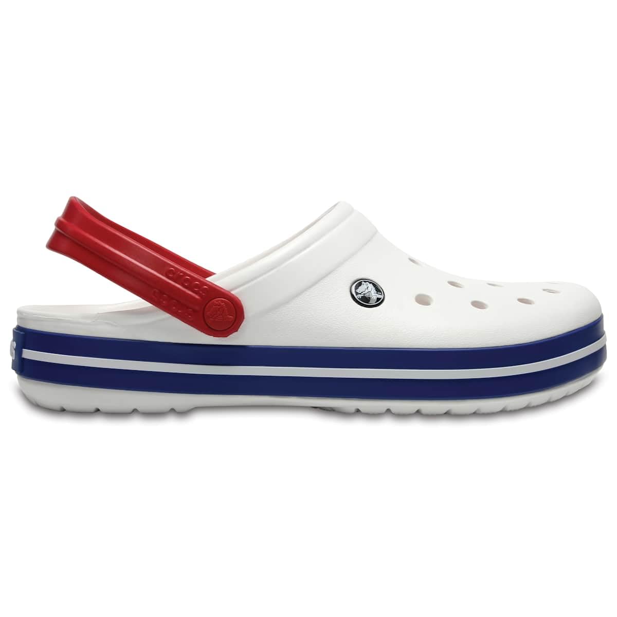 Crocs Crocband Clog White Blue Jean Casual Comfort Shoes for Men US 12 NEW