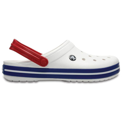 Crocs Crocband Clog White Blue Jean Casual Comfort Shoes for Men US 12 NEW
