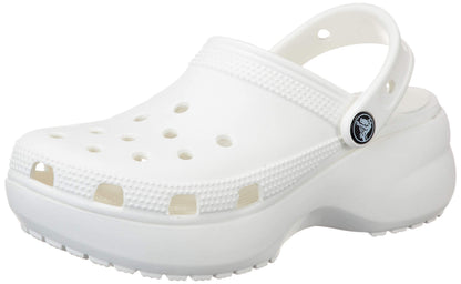Crocs Classic Clogs Platform Clog White Comfortable Slip-On Shoes Women US 6 NEW