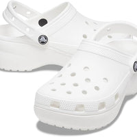 Crocs Classic Clogs Platform Clog White Comfortable Slip-On Shoes Women US 6 NEW