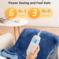 iDOO Weighted Electric Heating Pad for Neck Shoulders Back Blue DEMO