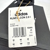 Adidas Unisex Runfalcon 2.0 Children's Running Shoes Black Toddler Size US 5 NEW
