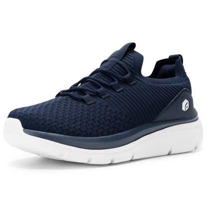 FitVille Slip On Breathable Lightweight Trainers Navy Mens WIDE FIT US 8.5 DEMO