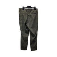 H&M Womens Plaid Trousers Plaid Houndstooth Trousers in Black and Beige, Size 8