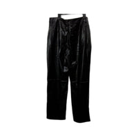 Alice in the eve. Womens Polyurethane Pants High Waisted Pleated Black Size 2XL NEW