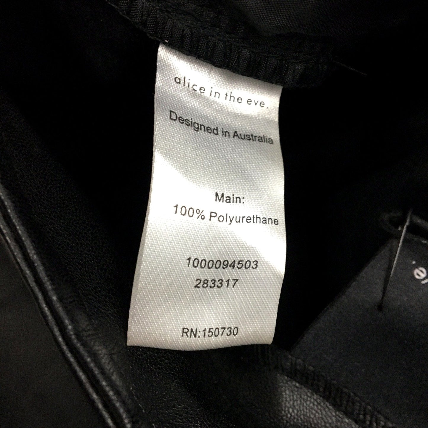 Alice in the eve. Womens Polyurethane Pants High Waisted Pleated Black Size 2XL NEW