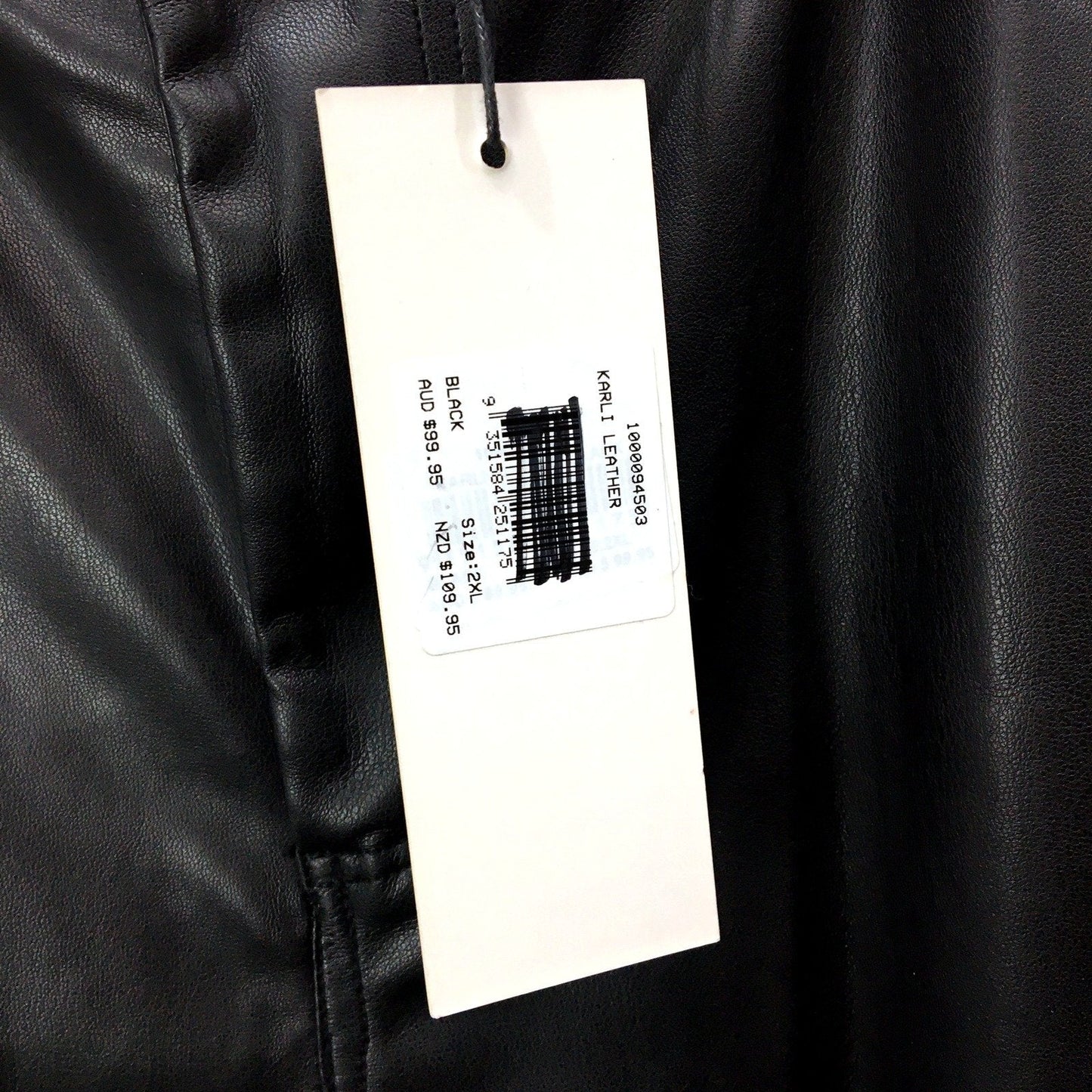 Alice in the eve. Womens Polyurethane Pants High Waisted Pleated Black Size 2XL NEW