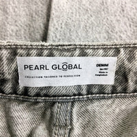 Pearl Wide Leg Jeans Unisex Global Wide Leg Gray Jeans for Small 29 Waist Size