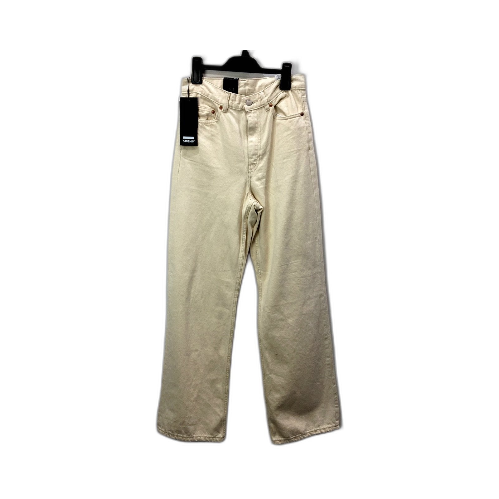 DRDENIM Unisex Echo Loom State High Rise Straight Leg Jeans Beige Size 29/32 NEW
