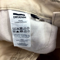 DRDENIM Unisex Echo Loom State High Rise Straight Leg Jeans Beige Size 29/32 NEW
