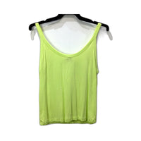 Bonds Womens Sleeveless Tank Top Sleeveless Neon Green Tank Top - Size S