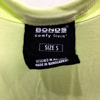 Bonds Womens Sleeveless Tank Top Sleeveless Neon Green Tank Top - Size S